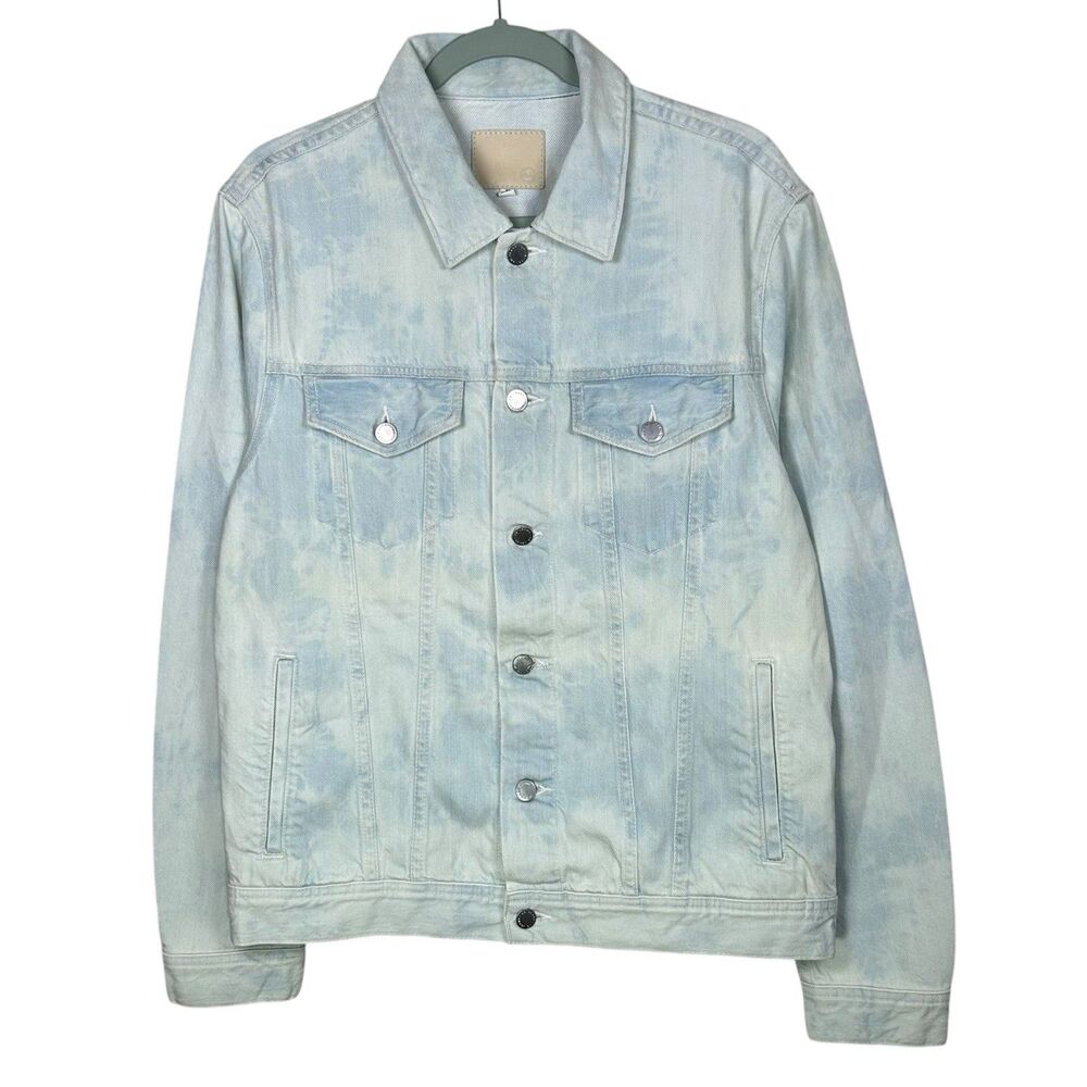 AG Adriano Goldschmied Trucker Jacket Mens Medium Light Wash Denim Dart Jean NEW